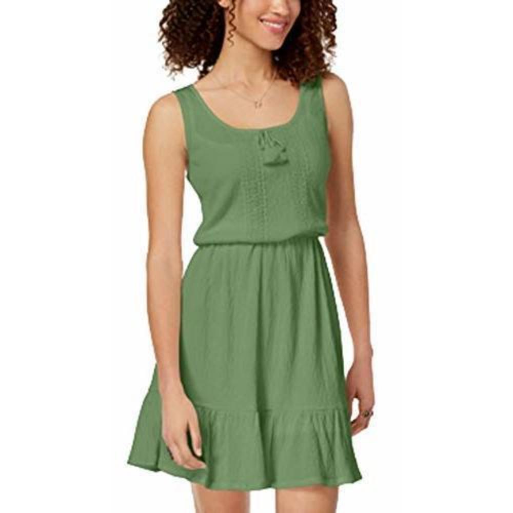 Be Bop Womens Ruffled Hem Peasant Dress Size X-Small